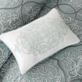 thumbnail image 5 of Madison Park Queen Lavine 12-Piece Comforter Set with Cotton Bed Sheets, Blue, 5 of 5