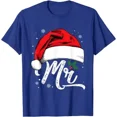 thumbnail image 1 of Pijama a juego de Papá Noel para hombres, camiseta de Navidad para parejas, camisetas gráficas, ropa de diseñador, harajuku, 1 of 4
