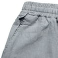 thumbnail image 6 of Dresfit Baggy Pants for Men Lightweight Linen Pant Open Bottom Drawstring Work Sweat Pants 2026 Spring Breathable Straight Leg Elastic Waist Beach Trousers Gray 3XL, 6 of 9