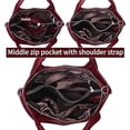thumbnail image 3 of Genuine Leather Shoulder Bags Purses and Handbags for Women Satchel Designer Cross Body Hobo Medium Size Tote, 3 of 6