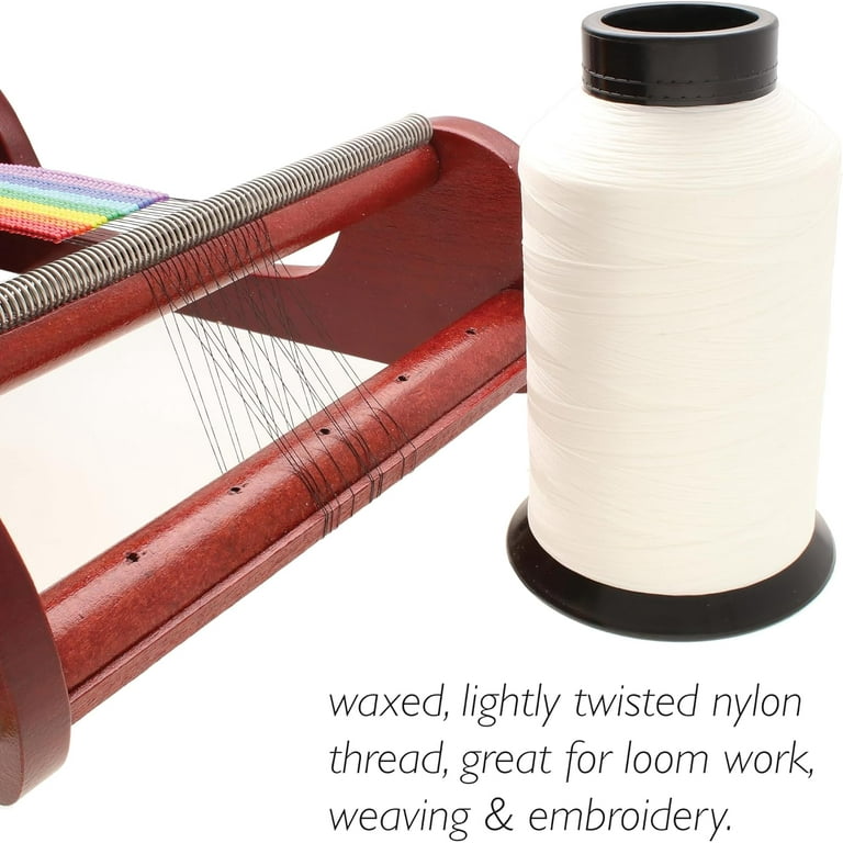 The Beadsmith Nymo Thread – White Color, Size D, Cone, 1584