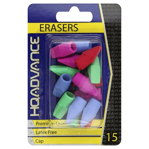 A&W Products Co., Inc., HQ Advance Cap Erasers, 15 erasers Walmart