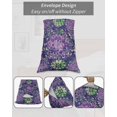 thumbnail image 7 of Purple Green Flowers Body Pillow Covers, Watercolor Vintage Botanical Soft Bed Throw Pillowcases Breathable Cooling Long Lumbar Body Pillow Sham Cover for Bed Sofa 20''x54'', 7 of 7