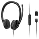 thumbnail image 1 of Auriculares Lenovo 115 USB-A/USB-C estéreo con cable y micrófono negros, 1 of 6