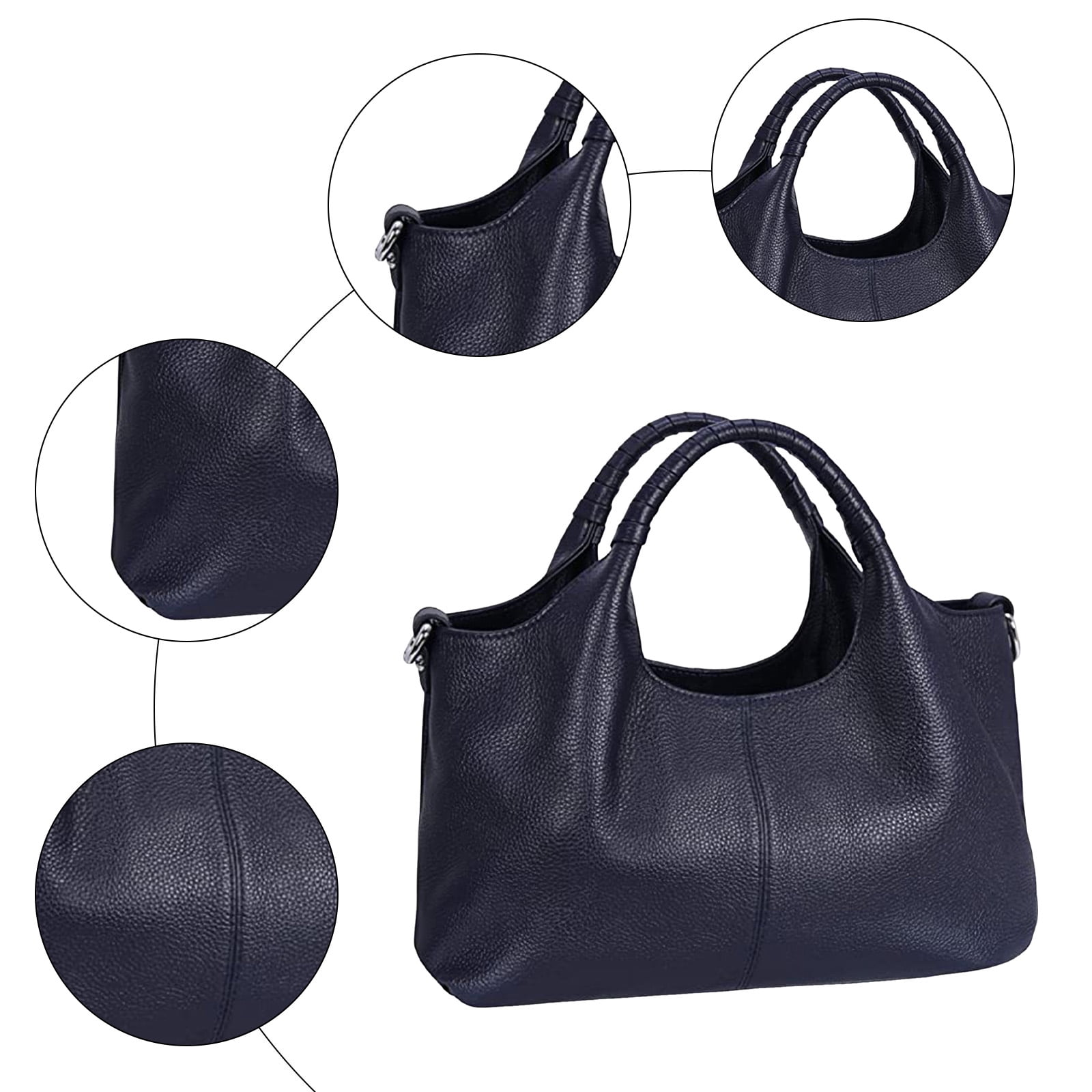 Modstep Retro Leather Purses for Women Top Handle Satchel Handbags Detachable Strap Crossbody Shoulder Bags Medium Tote Bag