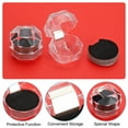 thumbnail image 3 of Uxcell Clear Plastic Ring Boxes 1.5"x1.5" Engagement Ring Holder Box Earrings Jewelry Box with Foam Insert Black 20 Pcs, 3 of 6