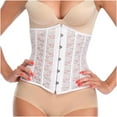 thumbnail image 4 of Fjofpr Sale White Corset Tops for Women Fashion Women's Plus Size Button Lace Boned Corsets Shapewear Outfit Solid Sexy Underwear Shapewear, 4 of 6
