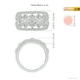 thumbnail image 4 of ANGARA Natural Style Diamond Broad Anniversary Ring in 14K White Gold for Women (Size-2.4mm| Color-I-J| Clarity-I1-I2) | April Birthstone, Anniversary, Jewelry Gift for Women | Natural Diamond Ring, 4 of 8
