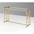 thumbnail image 2 of Best Master Table de Console en Acier Inoxydable et Verre à Base Claire/or, 2 of 2