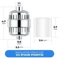 thumbnail image 7 of TIFOR 17 Stage Shower Filter with Vitamin C E for Hard Water - High Output Filter to Remove Chlorine and Fluoride - 2 Cartridges Included -Consistent Flow Showerhead Filter, 7 of 7