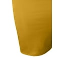 thumbnail image 4 of J. METHOD Women's Midi Skirt Stretch Knit Bodycon Slim Fit Office Elastic Waist Pencil Solid Skirts Made in USA NEWSK10 Mustard S, 4 of 5