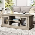 AMERLIFE 3Piece Farmhouse Living Room Table Set Includes 47" Coffee