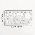 thumbnail image 3 of 7.87In Transparent Geometric Ruler Template for Drawing Shapes, 3 of 3
