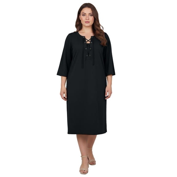 Avenue Women's Plus Size Lacing Sheath Dress