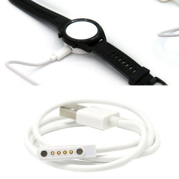 D-GROEE Smartwatch Bendable Rubber 80cm Charging Dock Cables Charger for 4Pin Smart Watch