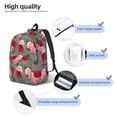 thumbnail image 5 of Balery Rose Flowers Vintage Canvas Backpack for Men and Women - Large Capacity, Durable Travel Laptop Bag for School, Work, Hiking, and Outdoor Activities, 5 of 7
