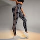 thumbnail image 1 of MKLEKYY Pantalones deportivos para mujer, pantalones de yoga teñidos con lazo y huecos laterales para mujer, pantalones de fitness de cintura alta, pantalones deportivos ajustados color melocotón, 1 of 4