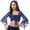 Blue, variant on Wraps 2 Lace tops for Women - Floral Long Sleeve Wrap Carnival top for Belly Dance Performances and Stage One Size Blue