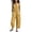 Yellow #016, variant on Linen Jumpsuits for Women Sleeveless Loose Wide Leg Long Pants V Neck Button Down Jumpsuits with Pockets, M
