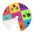 thumbnail image 3 of Bingfone Christmas Tree Skirt Mat Christmas Decoration Interior 36"-Doodle Faces Emotions, 3 of 8