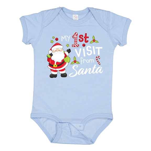 Inktastic My First Visit from Santa Boys or Girls Baby Bodysuit