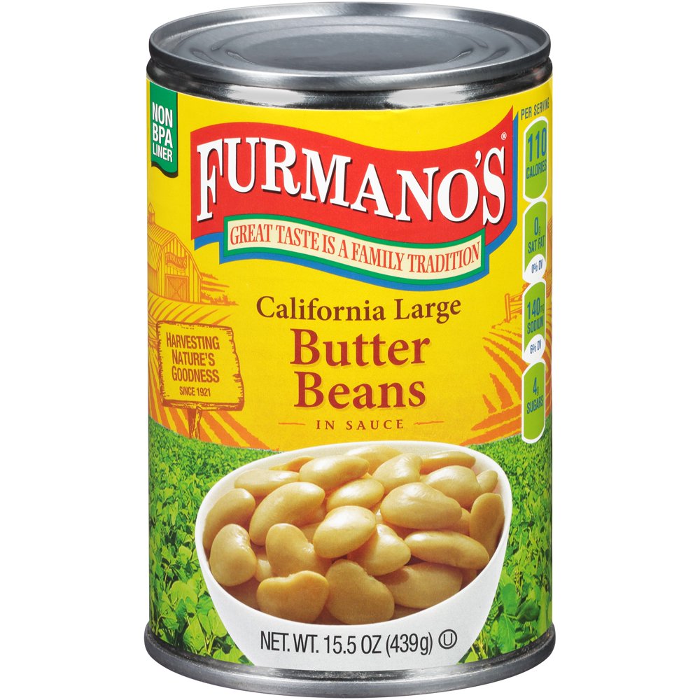 Furmano's California Large Butter Beans 15.5 Oz Can