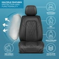 thumbnail image 4 of MotorBox Elite Edition Faux Leather Seat Covers for Cars, Trucks, & SUV - 2 Black Car Seat Covers for Front Seats - Universal Fit Car Accessories Automotive Interior Cover Protector for Most Vehicles, 4 of 8