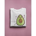 thumbnail image 3 of Shiny Avocado Cartoon Sweatshirt Women -Image by Shutterstock, Female Small, 3 of 4