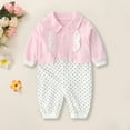thumbnail image 2 of Elainilye Fashion Newborn Clothes for Girls Boys Gentleman Style Romper British Indoor and Outdoor Jumpsuit, Sizes 0-12 Months, 2 of 7