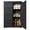 Black, variant on 33'' Small Kitchen Pantry Storage Cabinet with 4 Drawers 3 Shelves and 1 Door, Noelse Wooden Mini Kitchen Storage Cabinet, Black