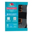 thumbnail image 3 of Fruit of the Loom Men's Breathable Crew Socks 8 Pack, 3 of 5