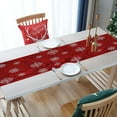 thumbnail image 5 of Camino de mesa navideño Camino de mesa navideño de algodón y lino Camino de mesa navideño lavable de lino rojo Camino de mesa navideño para decoración de mesa navideña, 33 cm x 183 cm ER, 5 of 5