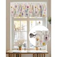 thumbnail image 5 of Pastoral Flower Leaf Plant Valances for Windows,Kitchen Valance Rod Pocket Short Curtain,Wildflower Retro Linen Valance Curtain Window Valances for Bedroom Living Room 60"x18", 5 of 9