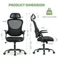thumbnail image 2 of Casabay Ergonomic Office Chair, High-Back Mesh Desk Chairs with Flip-up Armrest Adjustable Headrests, Comfortable Lumbar Support, for Home, Work, Study, 2 of 7