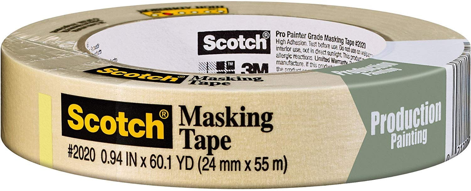 Scotch® General Purpose Masking Tape 2020-24A .94 in x 60.1 yd 24 mm x 55 m 