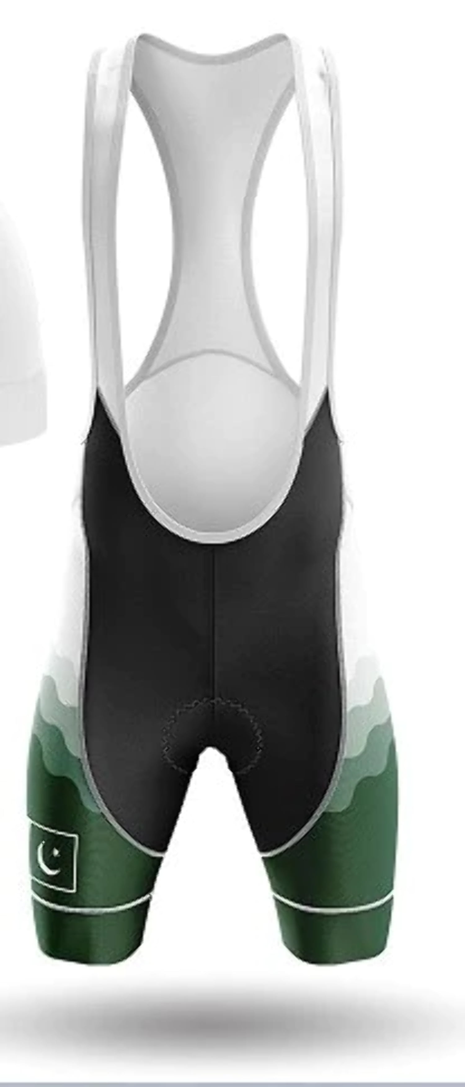 Team Pakistan Green White Men's Short Sleeve Cycling Jersey Bib Short
