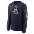 thumbnail image 2 of Men's Nike Navy New England Patriots Team Slogan Long Sleeve T-Shirt, 2 of 3