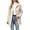 White, variant on Edvintorg Womens Trench Coat Solid Color Long Sleeve Loose Long Jacket Turndown Collar Casual Button Down Outerwear with Pocket Woman Clothes Khaki S-2XL