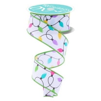 1.5" Christmas Lights Ribbon: Pastel (10 Yards)