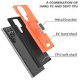 thumbnail image 6 of CoverON For Samsung Galaxy S22 Ultra Phone Case, KickStand Ring Credit Card slot Rugged Cover Magnetic holder, Orange, 6 of 10