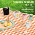 thumbnail image 2 of OSLINE Wooden Tea Set for Toddlers Pretend Play Toys, Tea Party Set for Girls Boys Birthday Gifts, 2 of 7