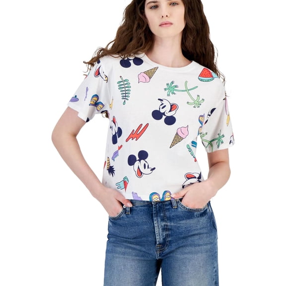 Hybrid Womens Mickey Graphic T-Shirt, Multicoloured, Juniors, X-Small