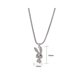 thumbnail image 3 of Colgante con personalidad para mujer, cadena con colgante completo, conejo saltando, collar largo, collares y colgantes, 3 of 8