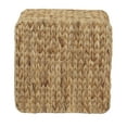 thumbnail image 3 of Household Essentials Square Wicker Basket, Hyacinth Cube with Stainless Steel Handles, Intricate and Durable Weave, Sturdy Metal Frame, Natural, 3 of 7