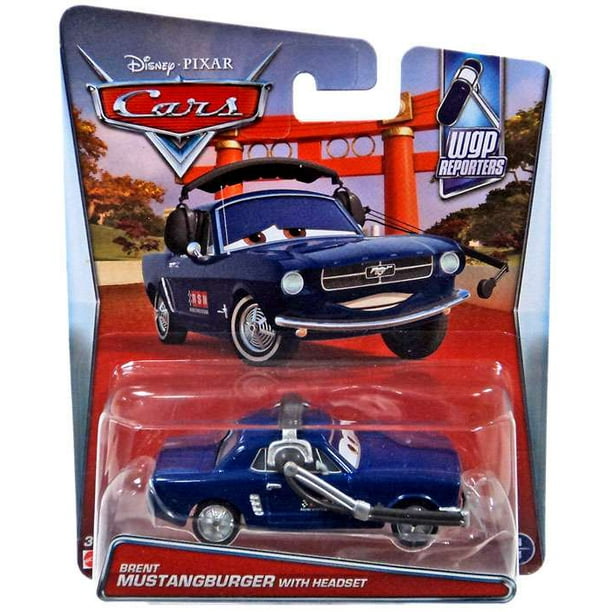 Disney Cars WGP Reporters Brent Mustangburger with Headset Diecast Car - Walmart.com - Walmart.com