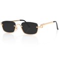 thumbnail image 1 of Gafas de sol TYA Retro Rectangulares Y2k Doradas para Mujeres Negras, 1 of 9