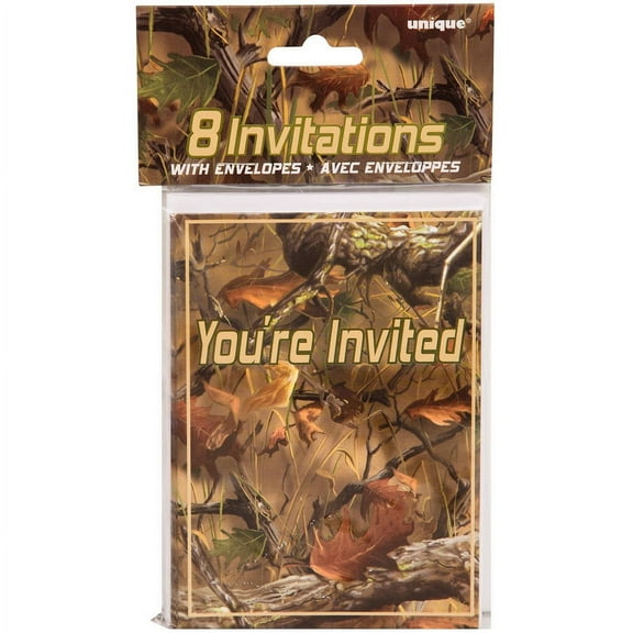 Hunting Camo Invitations, 8-Count