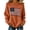 Brown, variant on Women's American Flag Novelty Pullover Sweater, Oversized USA Flag Print Knit Top, Cozy Long Sleeve Casual Sweater for Holiday Cosplay Daily Wear White M