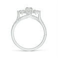 thumbnail image 2 of ANGARA Natural Three Stone Diamond Split Bypass Ring in 14K White Gold for Women (Size-4.9mm| Color-I-J| Clarity-I1-I2) | April Birthstone, Anniversary, Jewelry Gift for Women | Natural Diamond Ring, 2 of 7