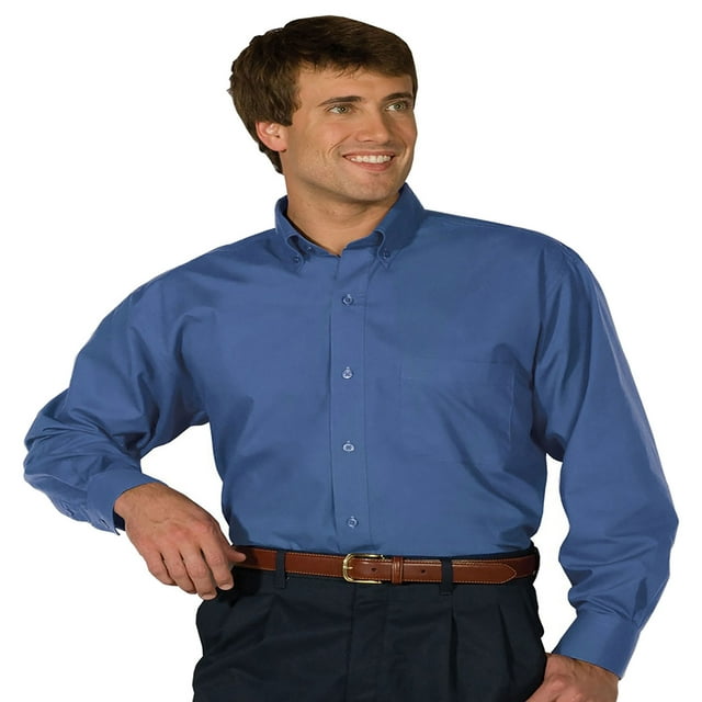 Edwards Men's Big And Tall Easy Care Poplin Shirt, Style 1295